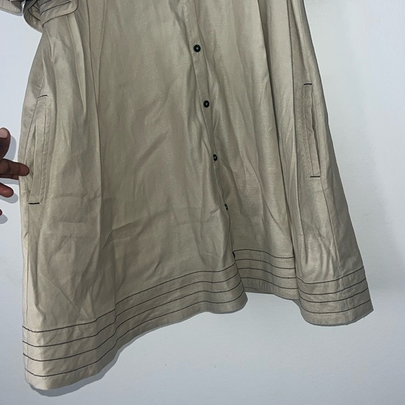 Maeve By Anthropologie Collared Button Down Mini Dress Size Medium Tan - Picture 5 of 12